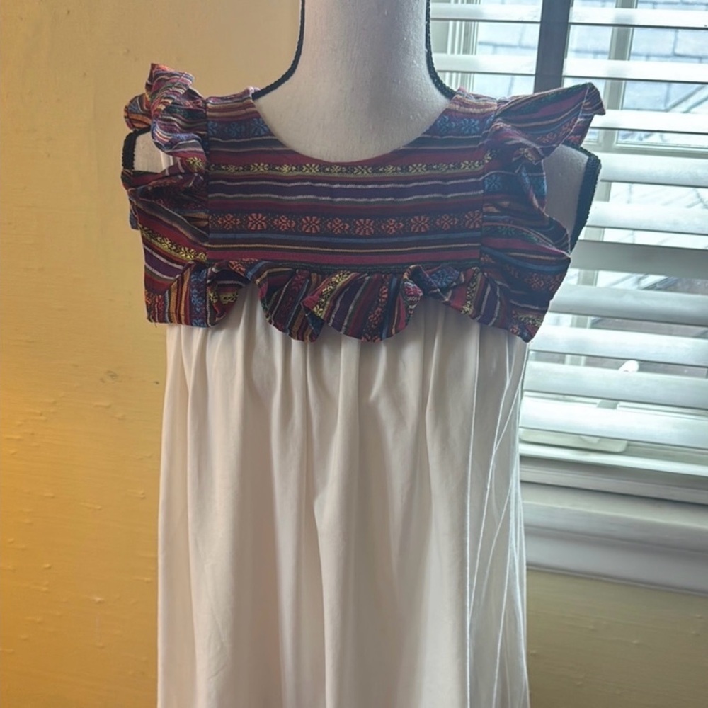 Boho Western Embroidered Mini Dress - Picture 5 of 7